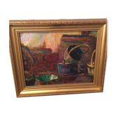 Oil on panel of Octave Guillonnet