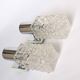 Pair of Targetti glass and chrome wall lights
