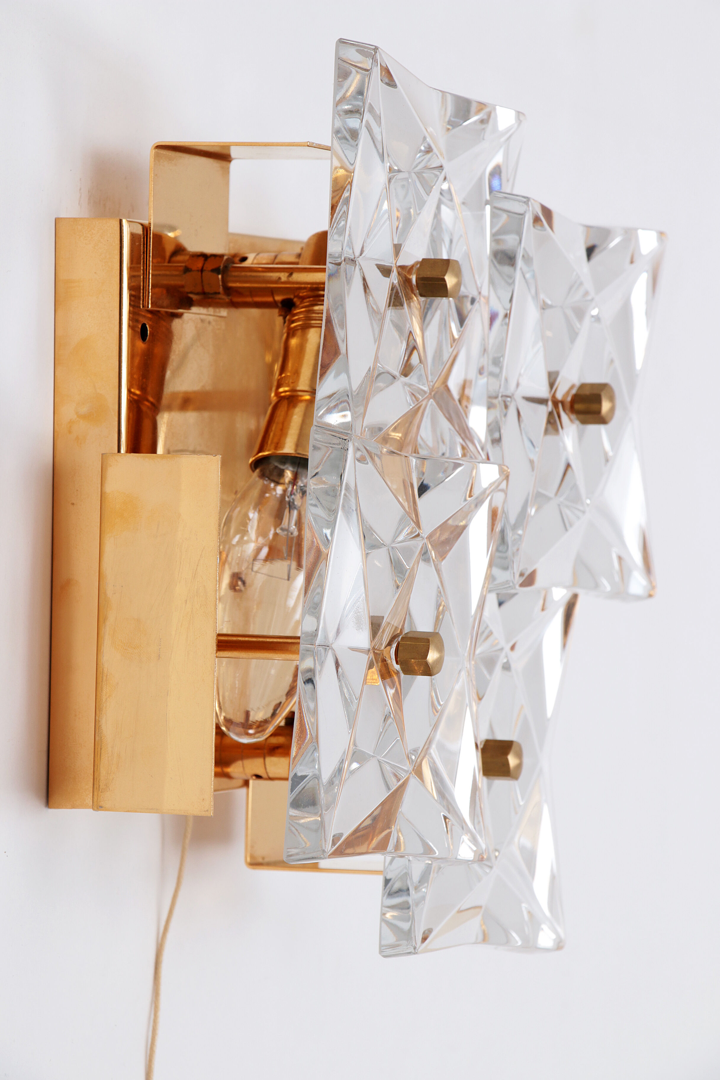 Kinkeldey wall lamp Gold-Plated Germany 1970