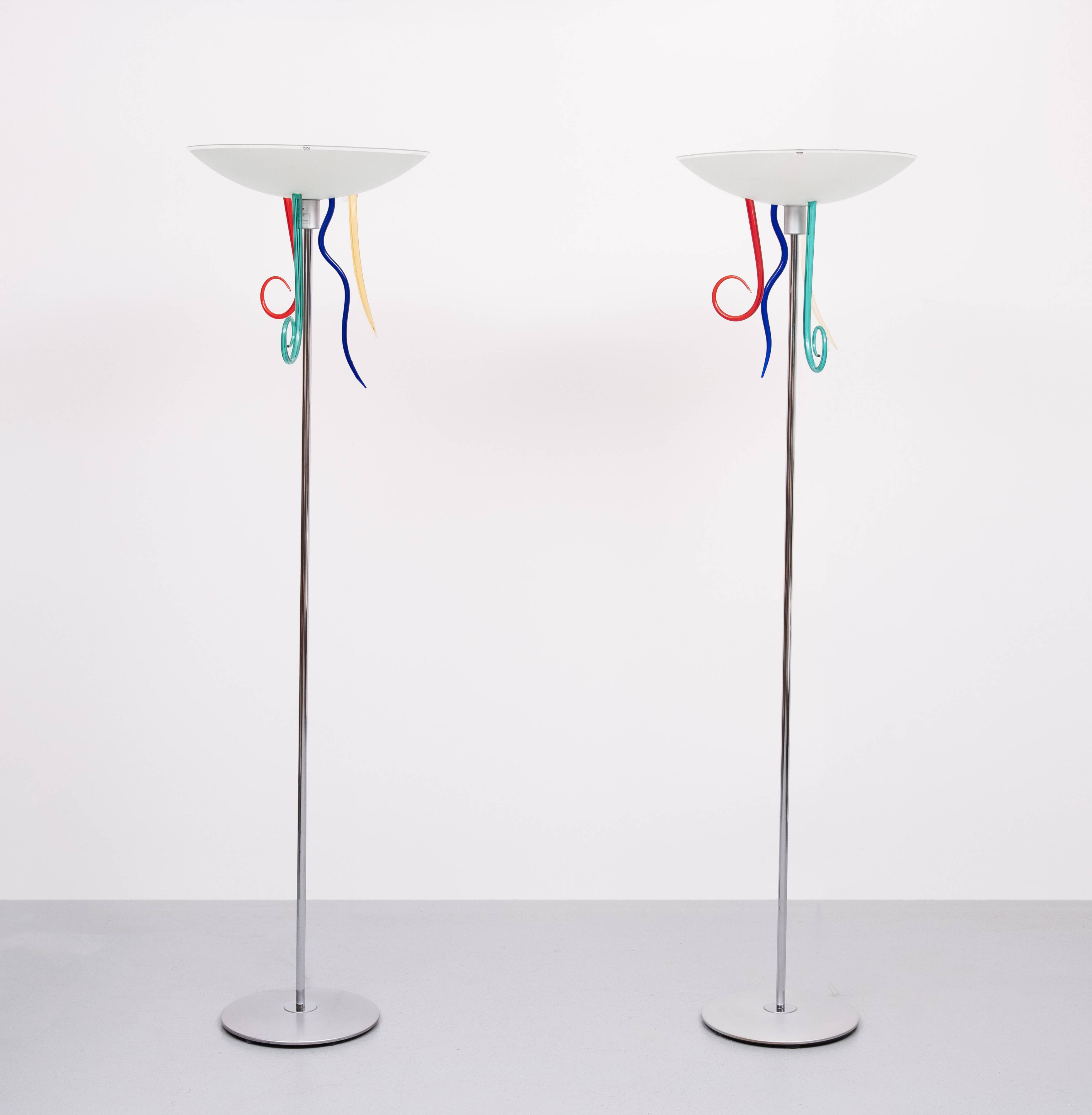 Pair Artemide Floor Lamps Efesto By Andrea Anastasio Italy