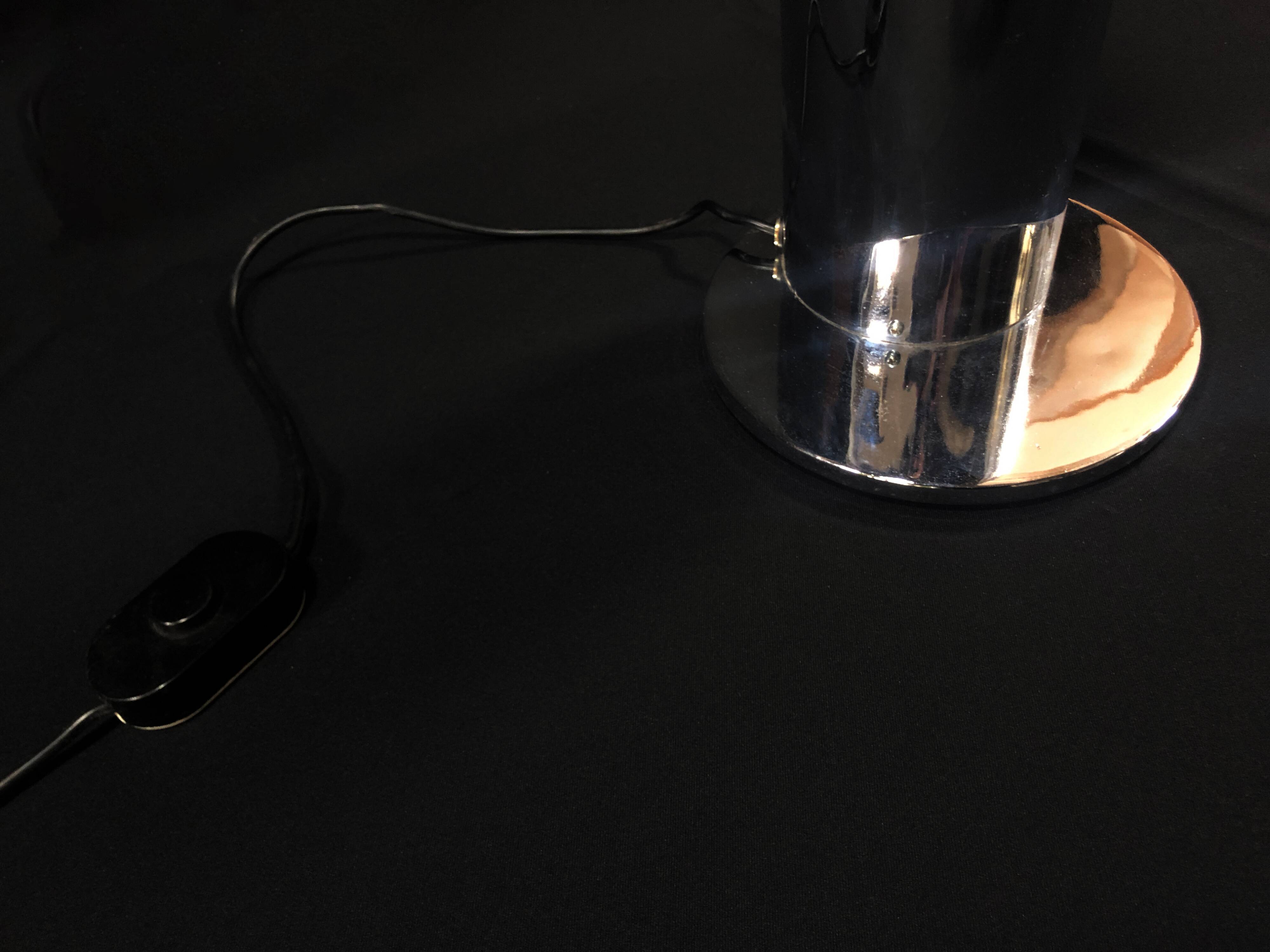 Vintage Floor Lamp • Flame • Stainless Steel • Space Age • 1970