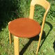 Pair of chairs in fabric orange Bruno Rey