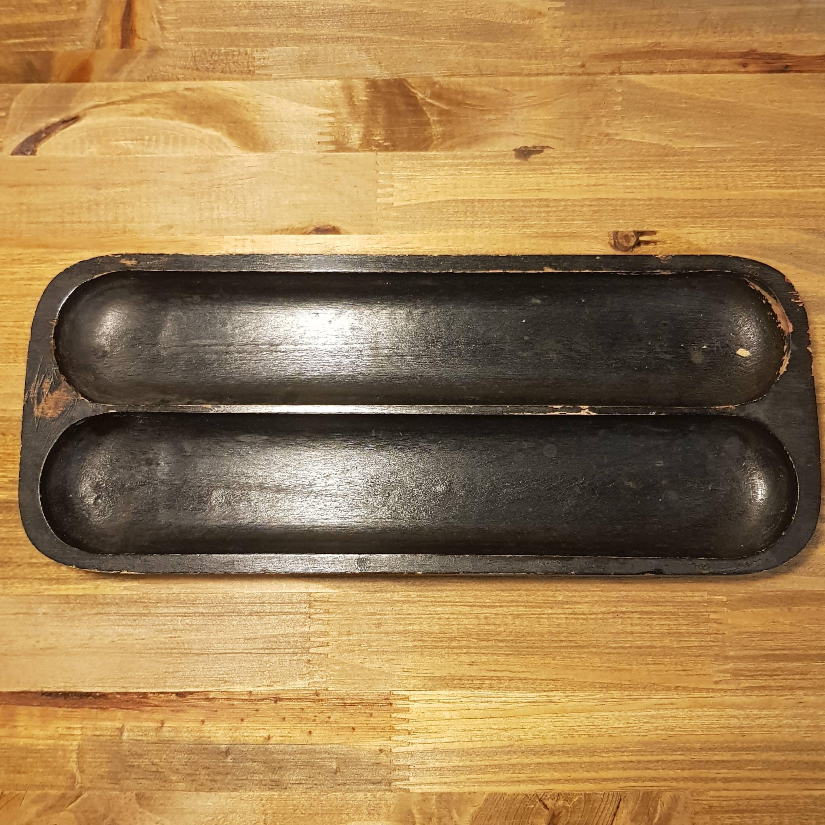 Old wooden pencil holder