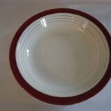 Round, hollow, opaque porcelain serving dish by digoin sarreguemines pasteur