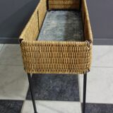 Wicker plant / flower stand 1960s