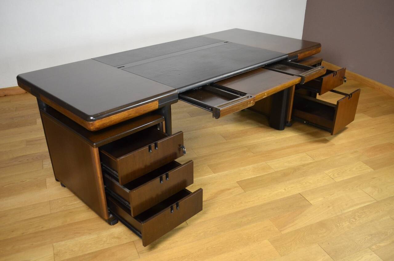 Énorme Bureau de Direction Édition Faram Italy Vintage 1980