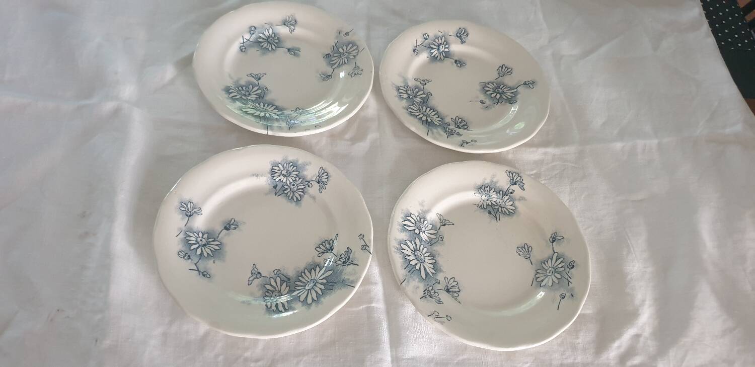 Four Marguerite plates