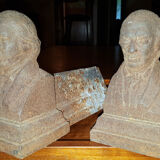 Pair of old cast iron andirons