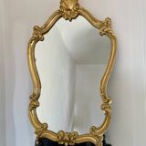 Miroir doré de style baroque Louis XV