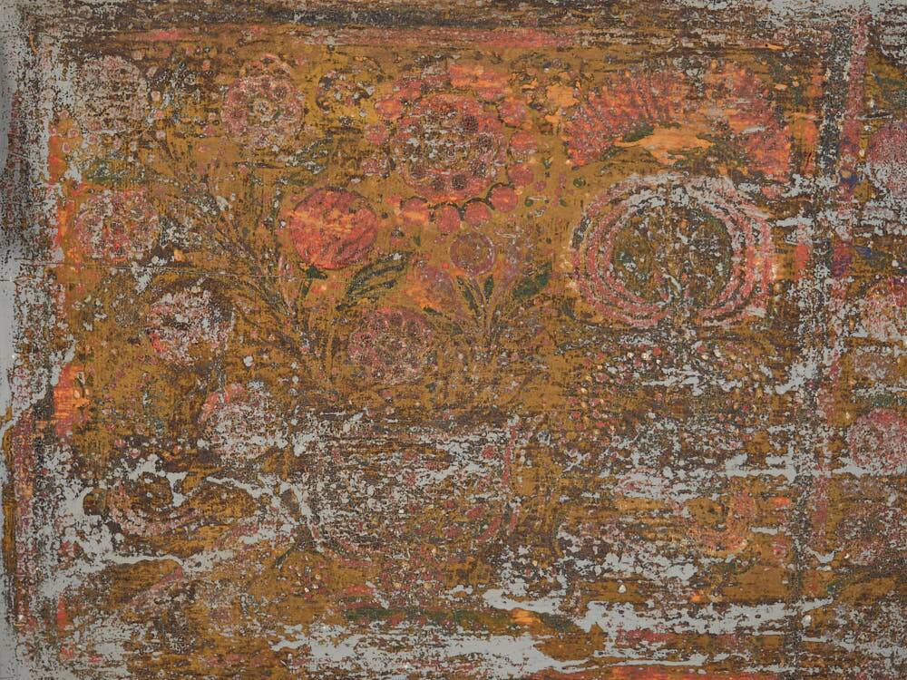 Malle de rangement ancien en bois massif (vers 1890)