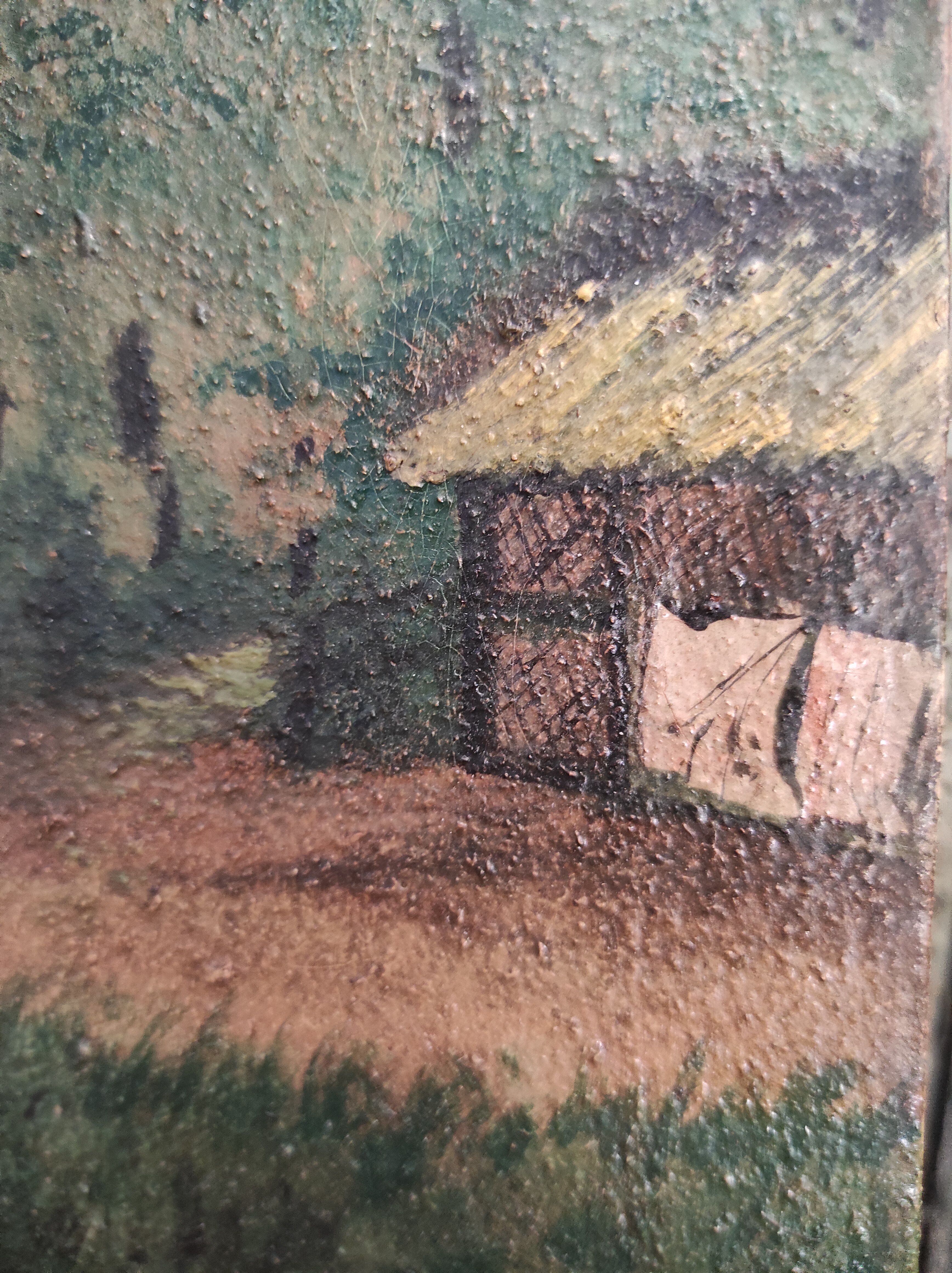 Vintage French oil painting, signed Levergne, 1958