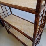 Vintage rattan bamboo tier