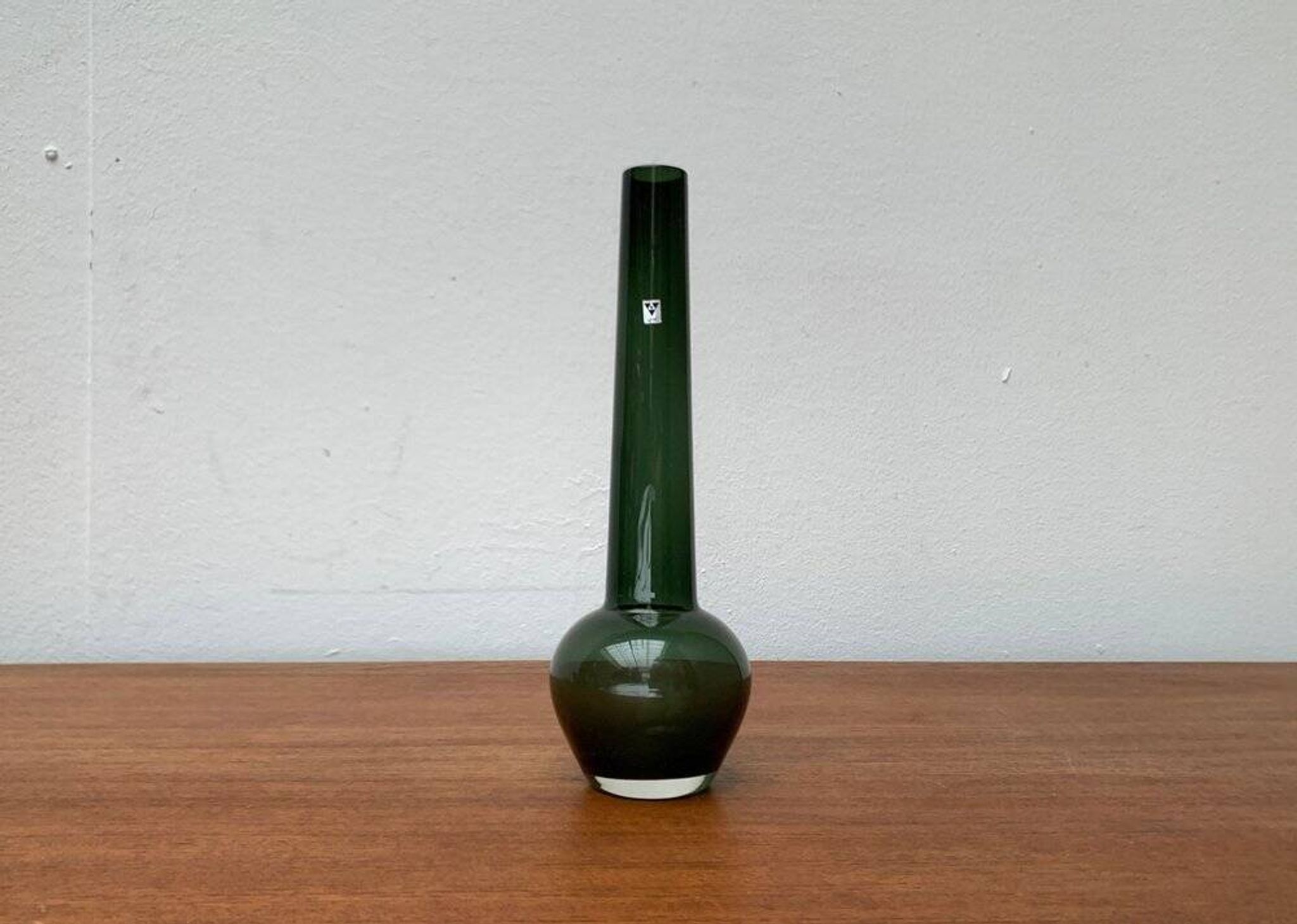Mid-century German minimalist glass vase by Gral, 1960s.