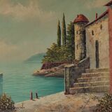 Oil painting on canvas signed Rossini