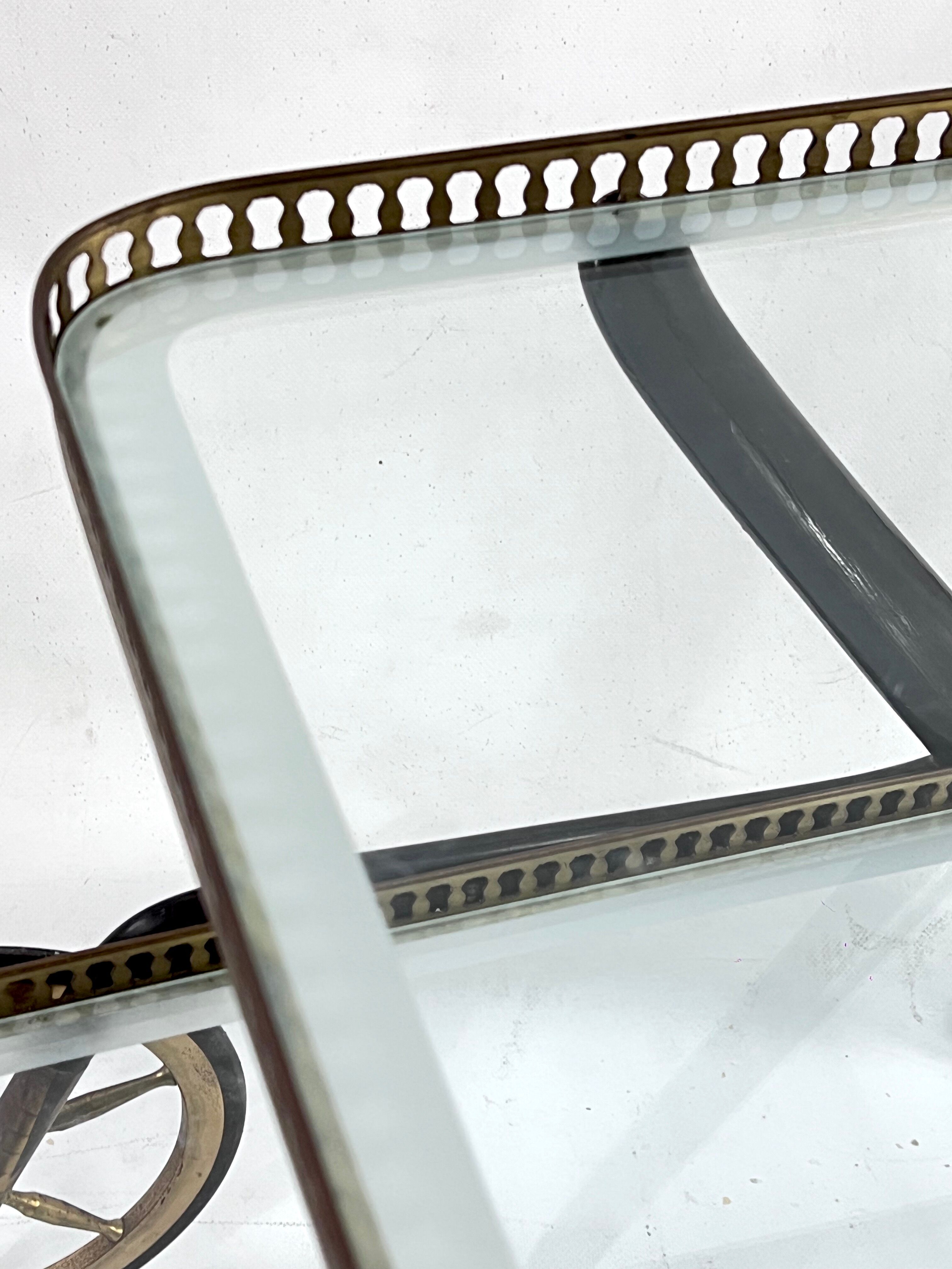 Mid-century serving bar cart, italy 1950s