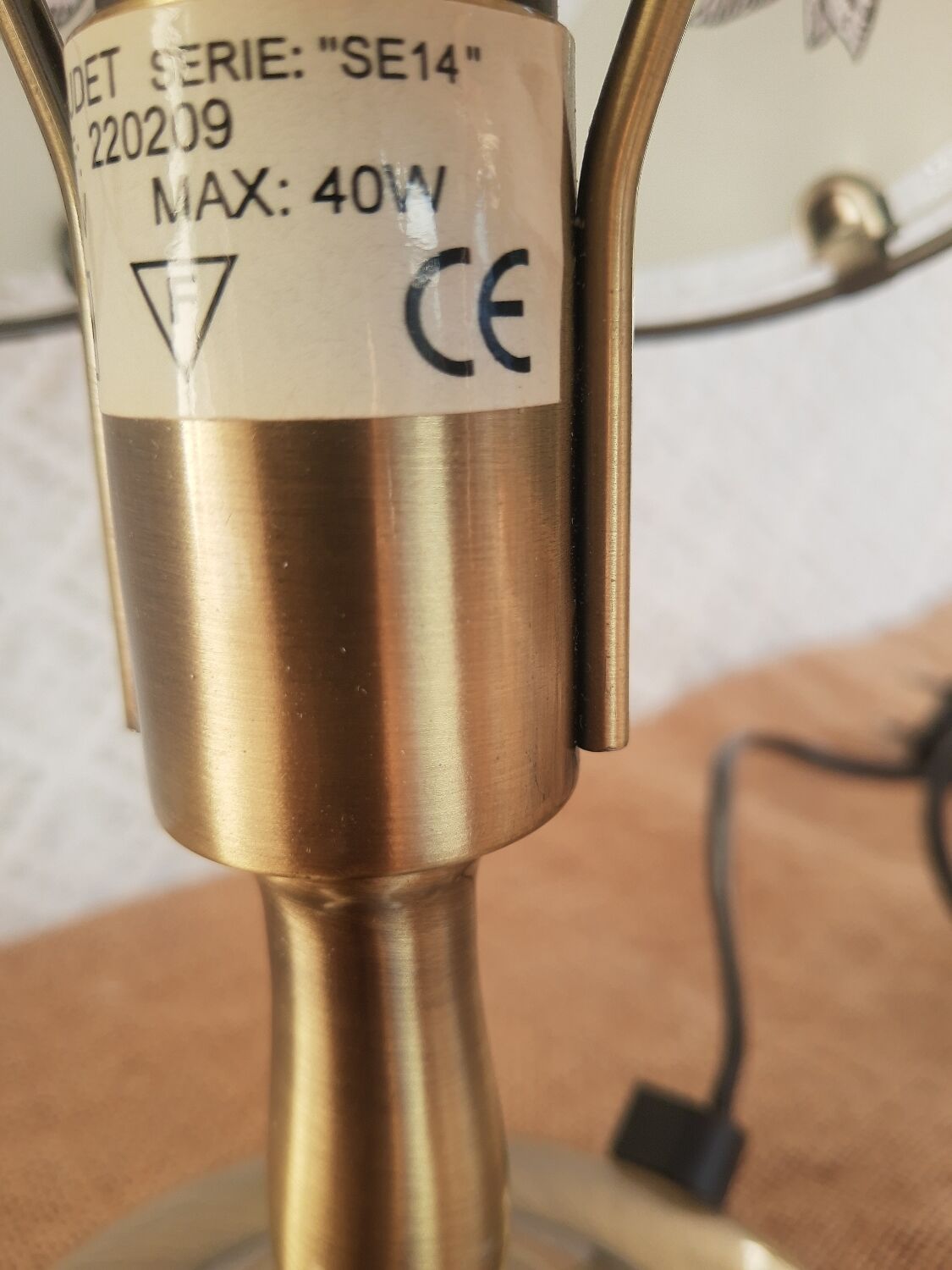 Touch table lamp vintage floral patterns