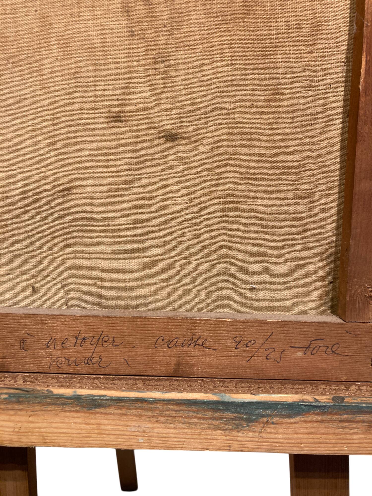 Oil on canvas of a landscape signed