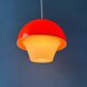 Suspension Space Age in orange and white acrylic glass