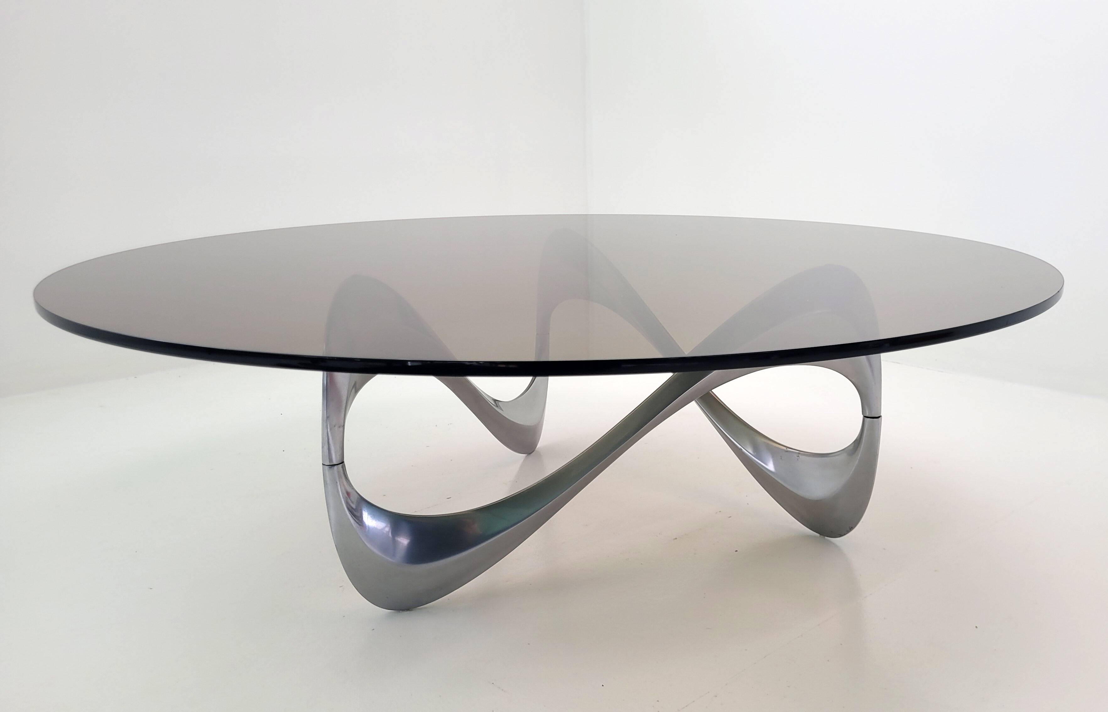 coffee table "Snake" by Knut Hesterberg for Ronald Schmitt, 1960s