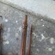 Pair of lyre chairs