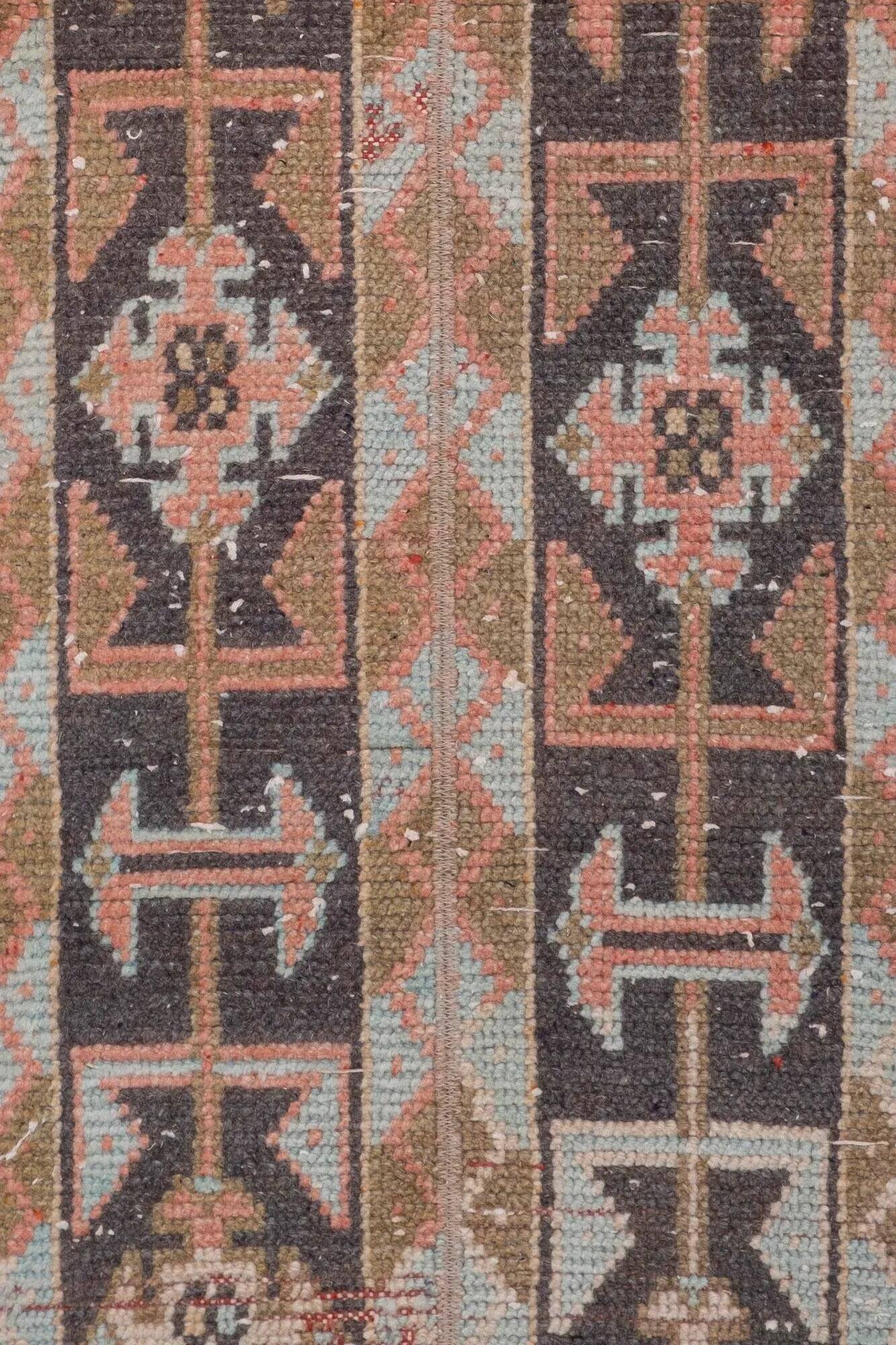 Vintage Turkish hallway rug 49x291 cm