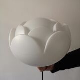 Suspension opaline vintage flower Seerose De peill & Putzler, 1970