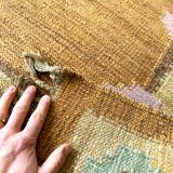 Tapis en laine röllakan, suède années 1960/1970, vintage, mid-c moderne