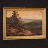 Small romantic landscape French painting from the 1920s