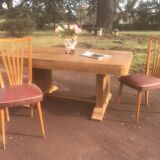Dining table 1940 Art Deco walnut