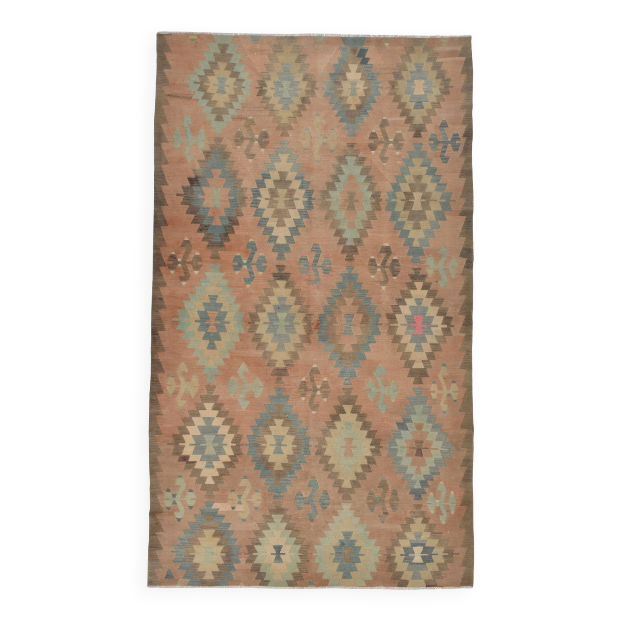 6x10 Kilim Turkish Nomadic Design Kilim Rug, 181x312 Cm