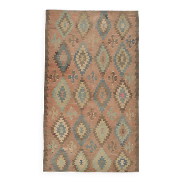 6x10 Kilim Turkish Nomadic Design Kilim Rug, 181x312 Cm