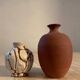 Duo de vases vintage en terre cuite