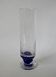 large glass vase by Biot with blue feet 1970