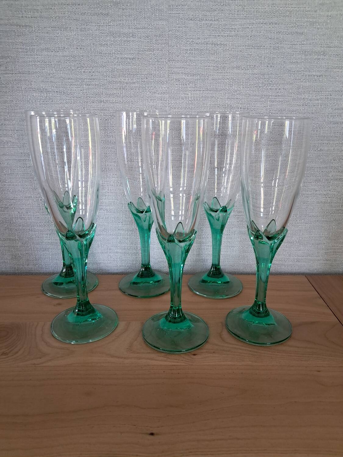6 Bormioli Rocco champagne flutes from the 1990s