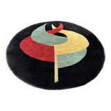 Round carpet with lotus flower decoration