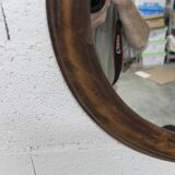 1930 round wooden mirror D58cm