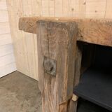 Solid wood workbench with closet