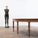 Large Oval Oak Table, France, 1900s