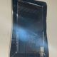 1950s double-thickness wall mirror with brass profile and supports.