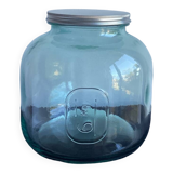 Large green glass jar