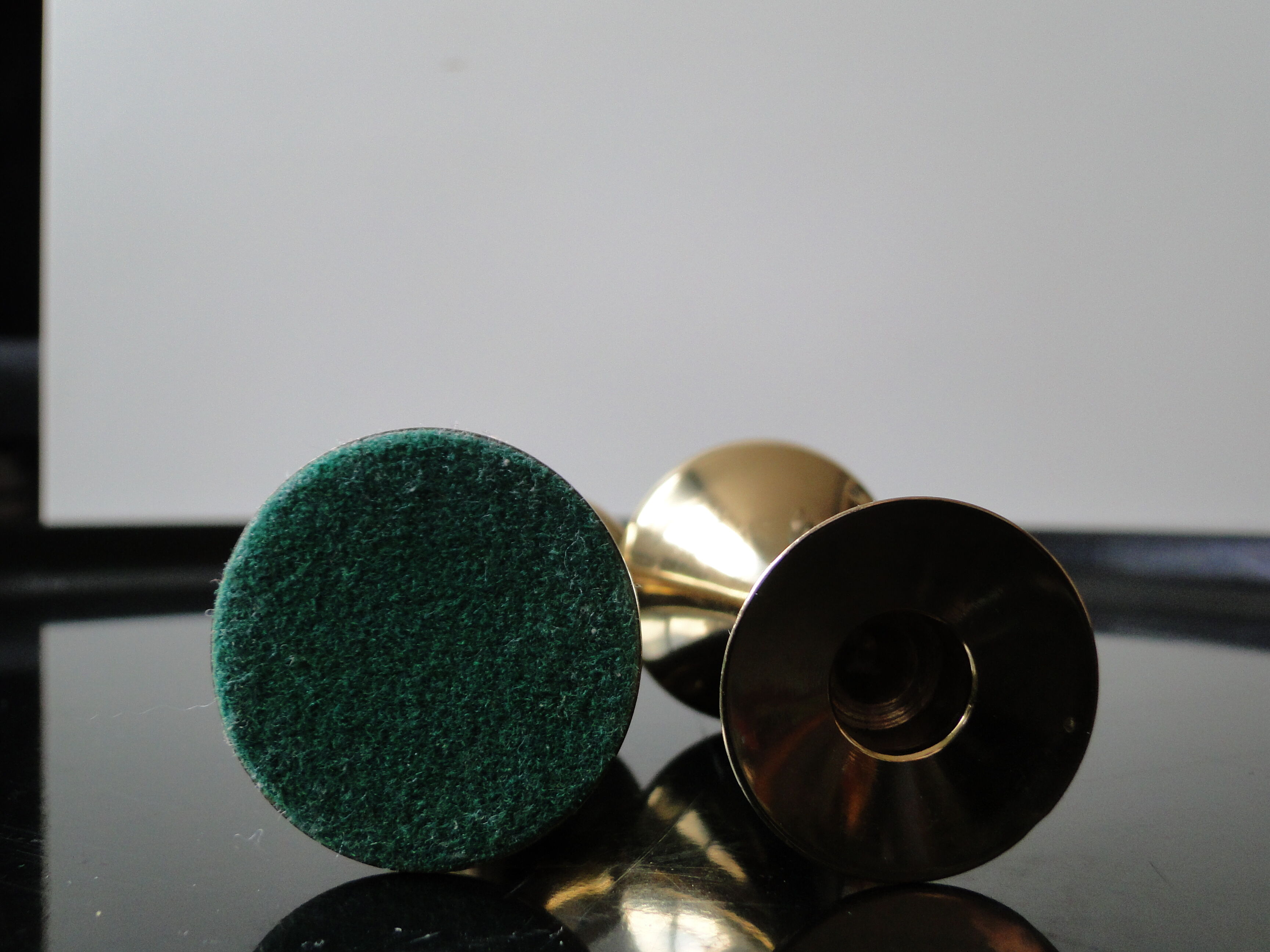 Pair of vintage Scandinavian brass candlesticks