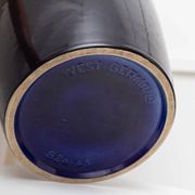 XL Vintage Floor Vase Bay Keramik 624-45, Ceramic, White & Navy Two-Tone Glaze, 1960s