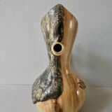 Ceramic pitcher imitation wood, Cerart, 70s