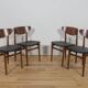 Chaises de salle à manger danoises du milieu du siècle, années 1960, lot de 4