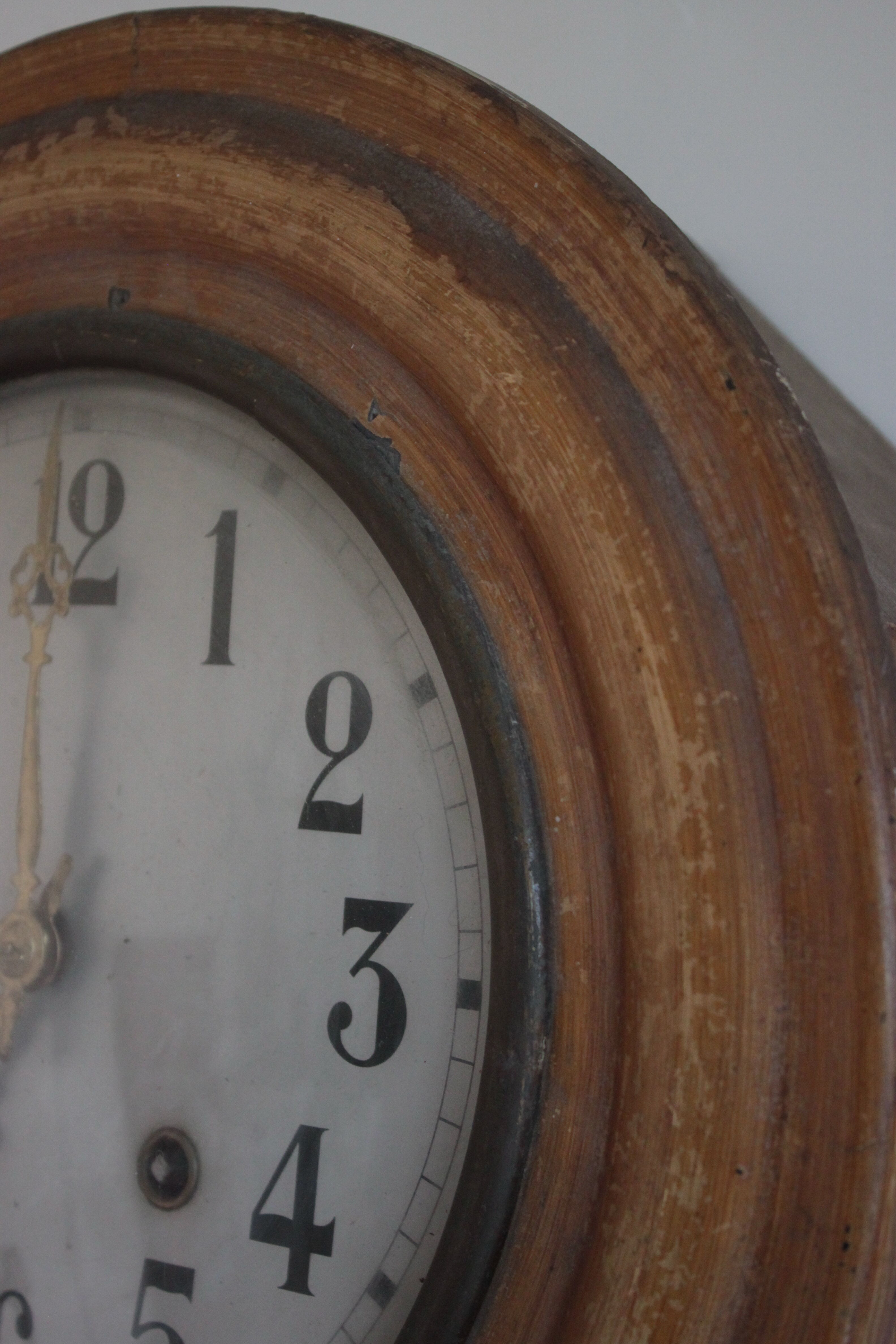 Large clock beginning of the century 1920 bistro or grocery store, old