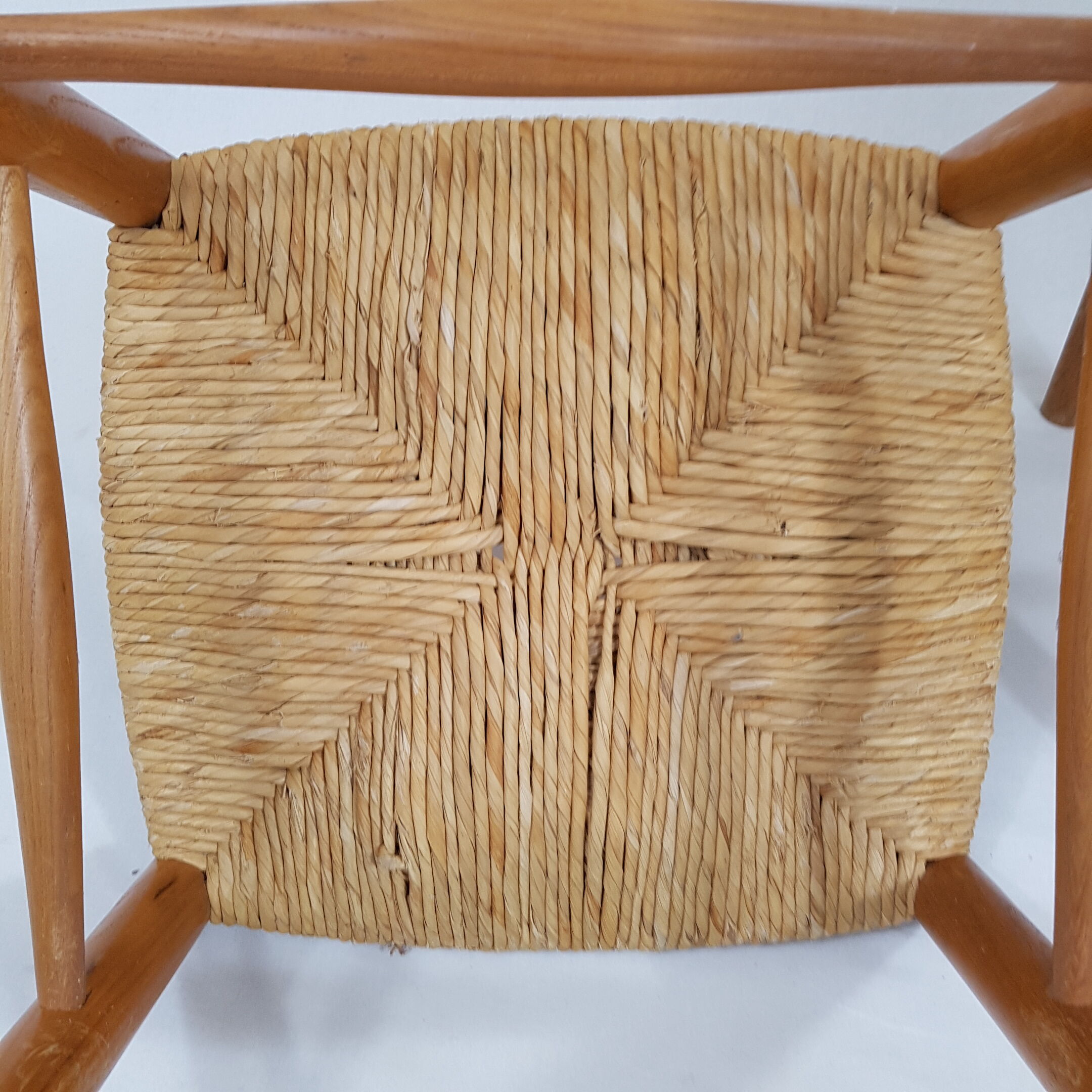 Chaises paillées rustiques années 70