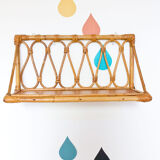 Rattan wall shelf