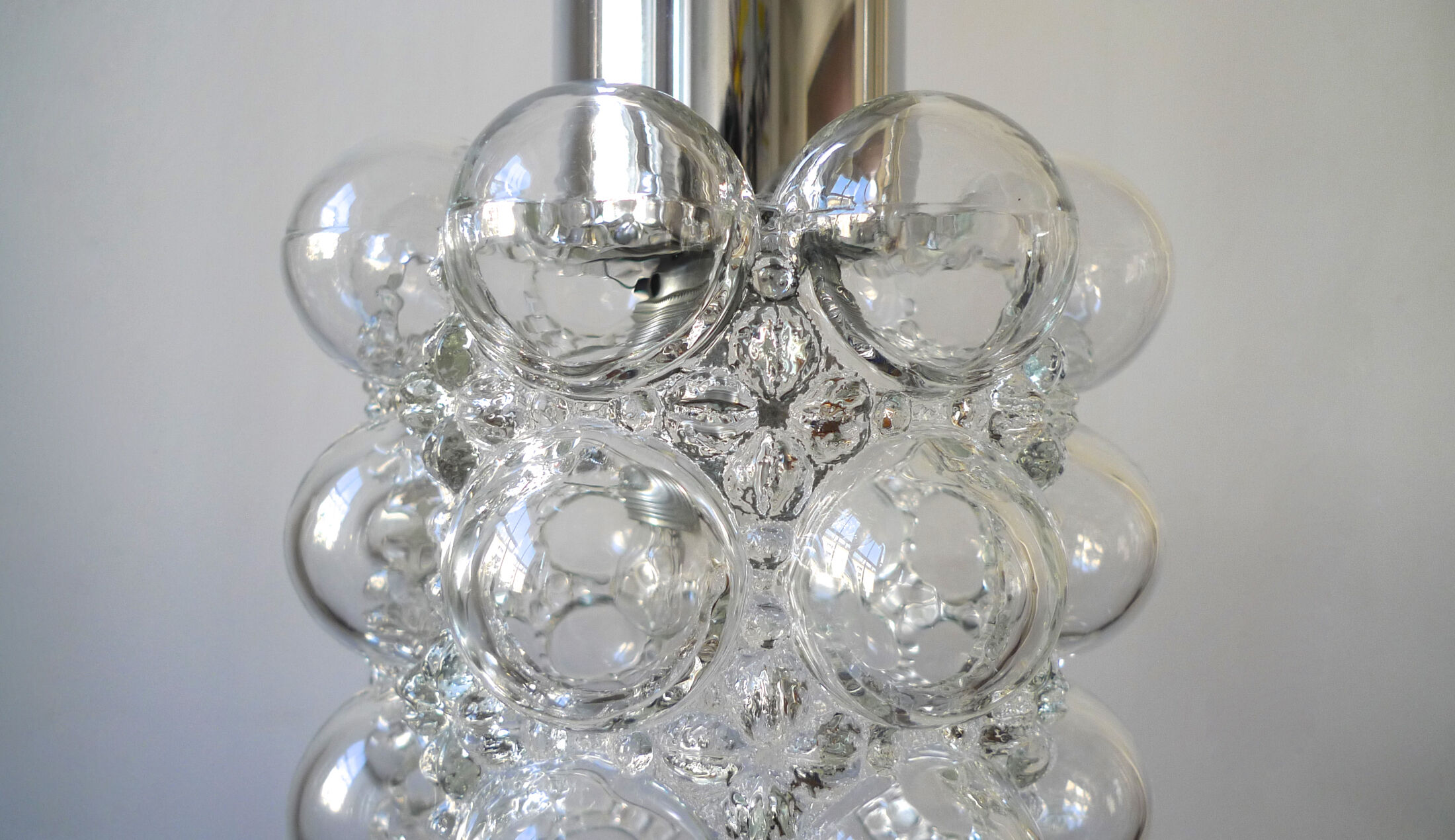 Bubble glass hanging lamp by Helena Tynell for Limburg Glashàtte, 1960s