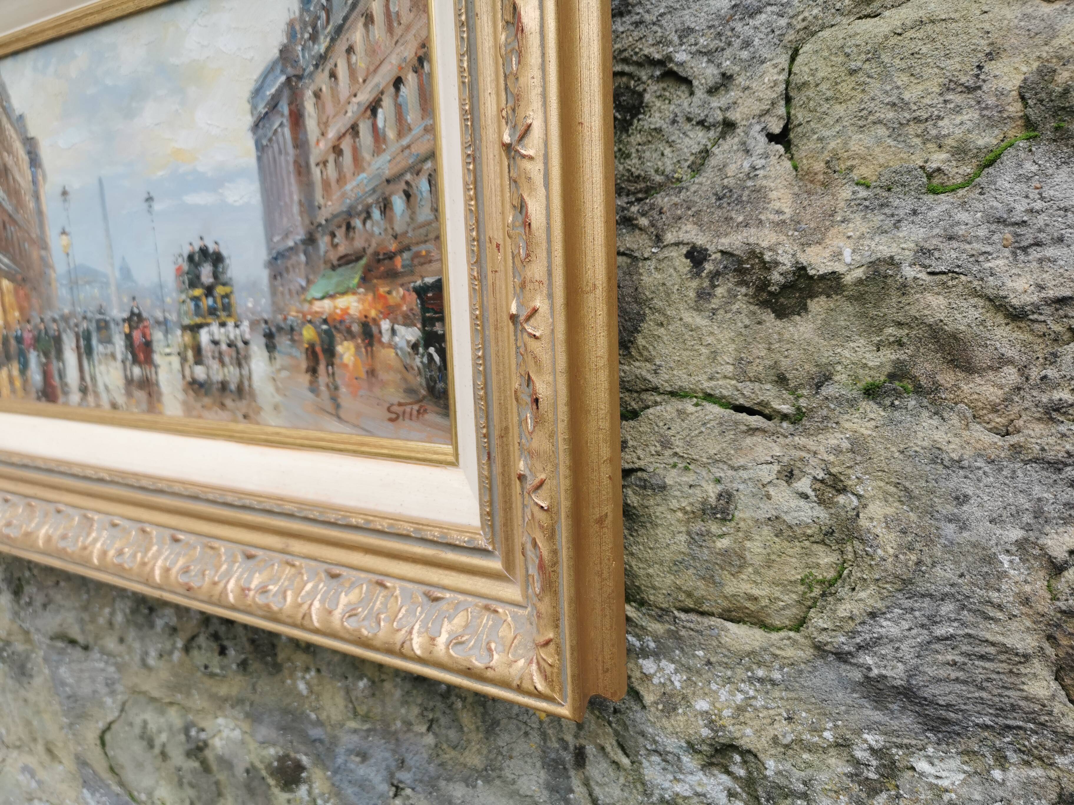 Walter SITA Oil on canvas Paris place de la concorde