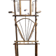 Bamboo coat rack with late nineteenth mirror